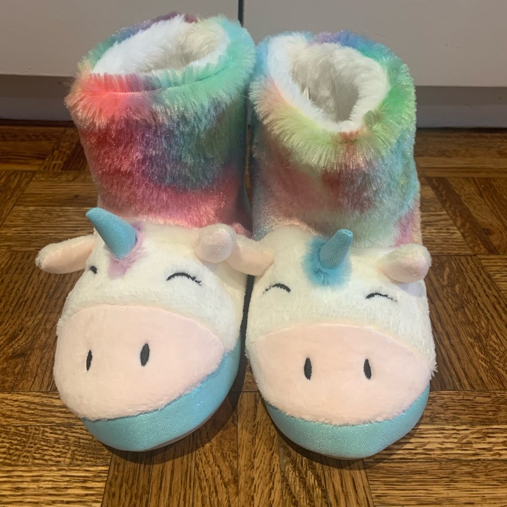 Totes Toasties Unicorn Kids Slippers